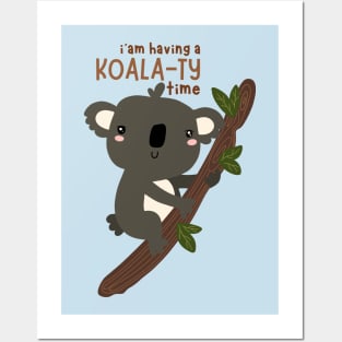 Koala Animal Cartoon Design Posters and Art